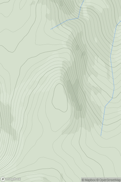 Thumbnail image for Carn Dearg North Top [Loch Lochy to Loch Laggan] showing contour plot for surrounding peak